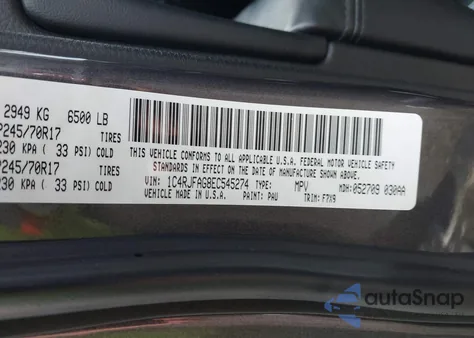 2014 Jeep Grand Cherokee Laredo z USA, uszkodzony, nr VIN 1C4RJFAG8EC545274